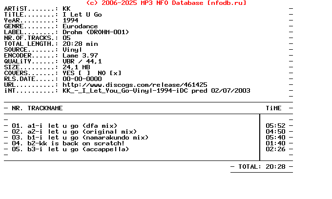 Kk-I_Let_U_Go-(DROHM-001)-Vinyl-1994-DWM_INT