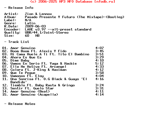 Zion_And_Lennox-Pasado_Presente_Y_Futuro_(THE_MIXTAPE)-(BOOTLEG)-SP-2009