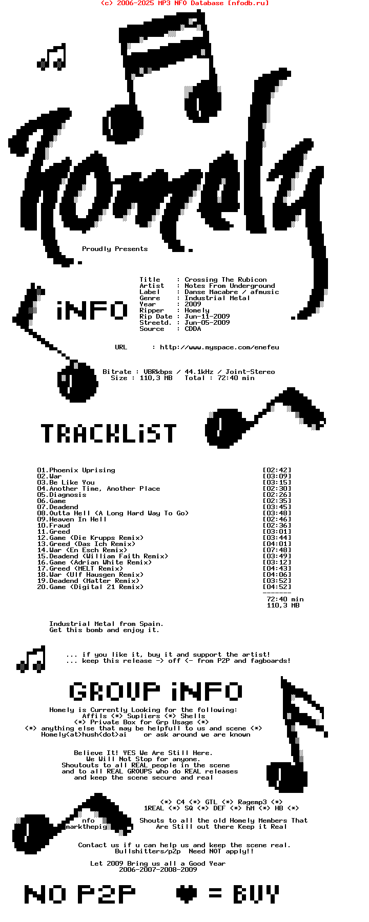 Notes_From_Underground_-_Crossing_The_Rubicon-CDA-2009-Homely
