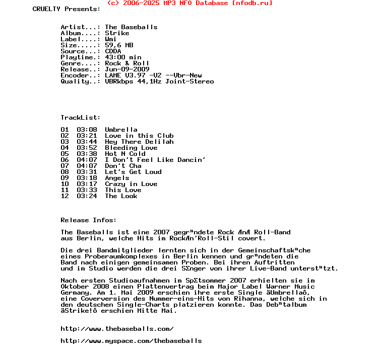 The_Baseballs_-_Strike-2009-CRUELTY