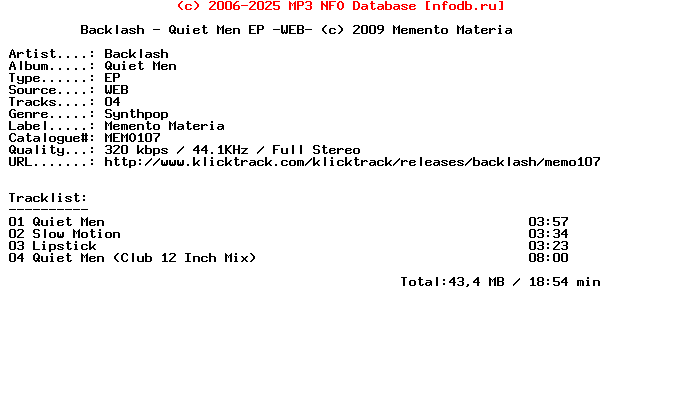 Backlash-Quiet_Men_Ep-WEB-2009