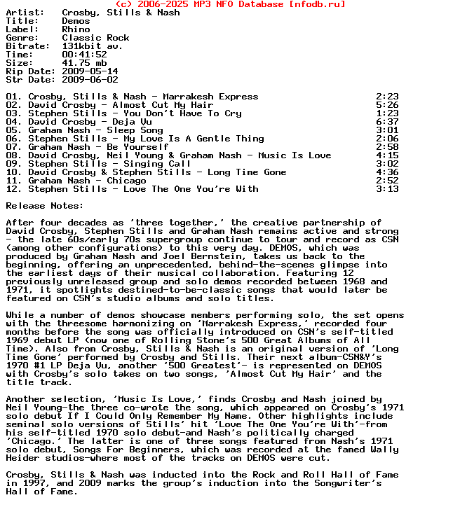Crosby_Stills_And_Nash-Demos-(ADVANCE)-2009