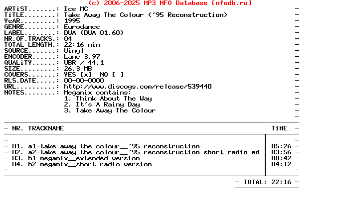 Ice_Mc-Take_Away_The_Colour_(95_RECONSTRUCTION)-(DWA-01-60)-Vinyl-1995-DWM