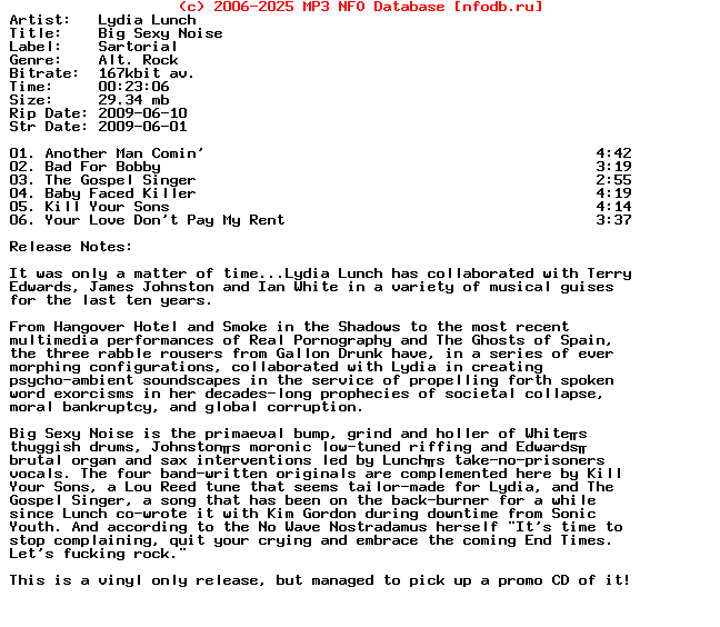 Lydia_Lunch-Big_Sexy_Noise-(PROMO)-2009