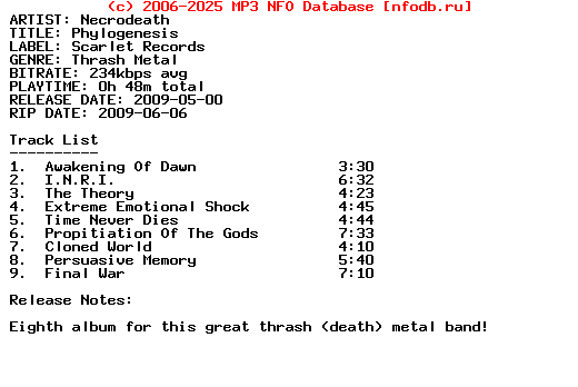 Necrodeath-Phylogenesis-2009