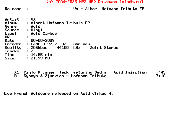 VA-Albert_Hofmann_Tribute_Ep-(ACIDCIRKUS004)-Vinyl-2009