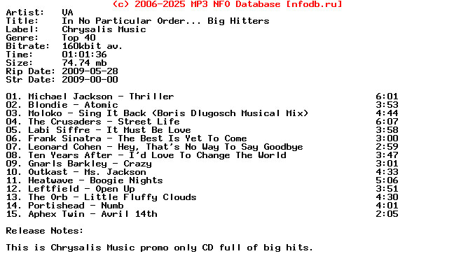 VA-In_No_Particular_Order..._Big_Hitters-(PROMO)-2009