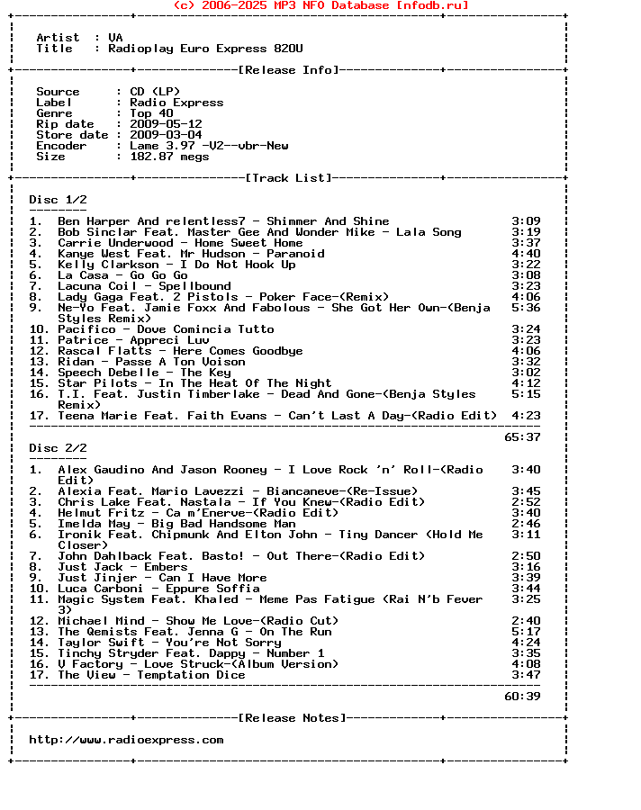 VA-Radioplay_Euro_Express_820U-2CD-2009