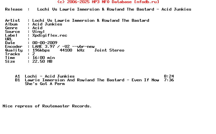 Lochi_Vs_Lawrie_Immersion_And_Rowland_The_Bastard-Acid_Junkies-(RMHS06)-Vinyl-2009-OBC