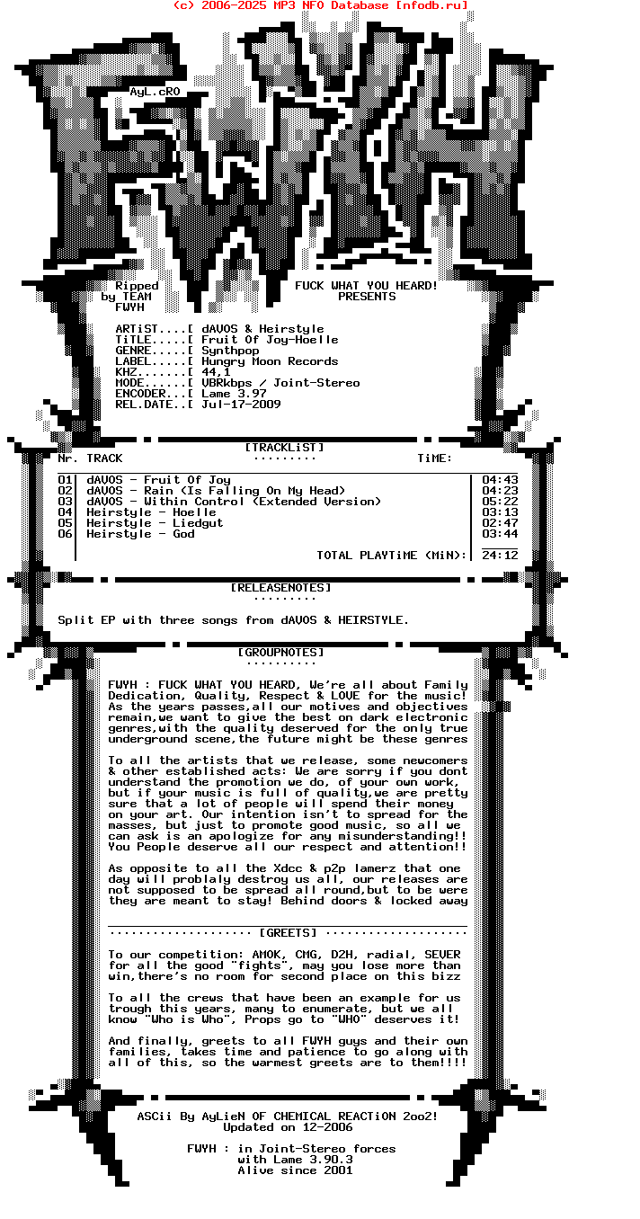 Davos_And_Heirstyle-Fruit_Of_Joy-Hoelle-Split_Ep-DE-UK-2009