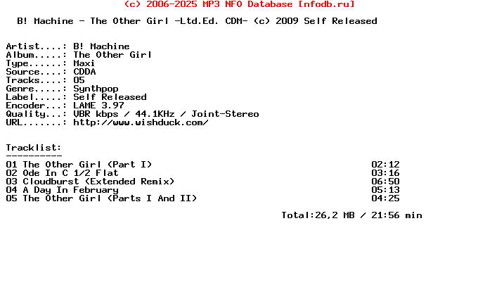 B_Machine-The_Other_Girl-Ltd.Ed._Cdm-2009