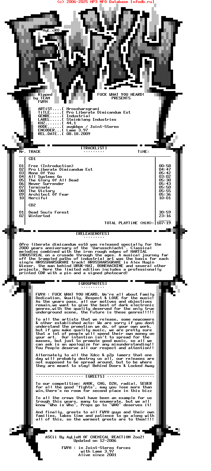 Hrossharsgrani-Pro_Liberate_Dimicandum_Est-2CD-Limited_Edition-2009