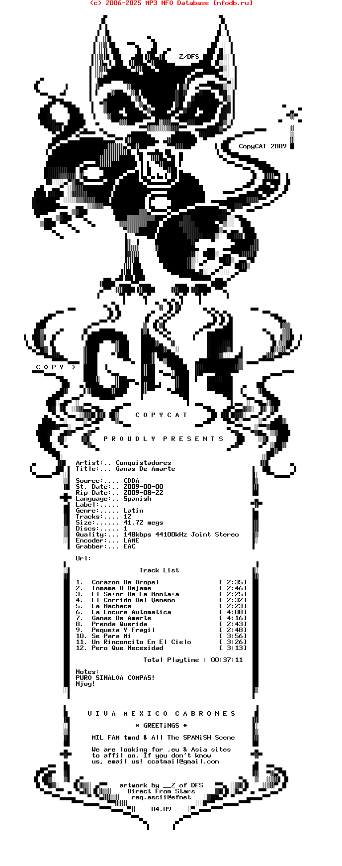 Conquistadores-Ganas_De_Amarte-SP-2009-Ccat