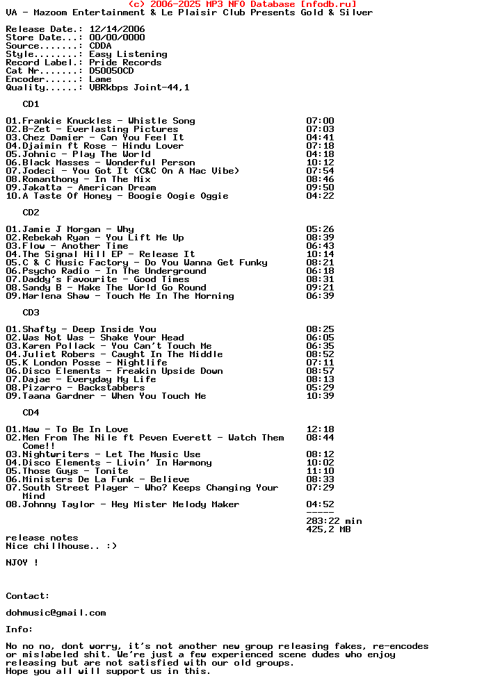 VA-Mazoom_Entertainment_And_Le_Plaisir_Club_Presents_Gold_And_Silver-4CD-2006-DOH