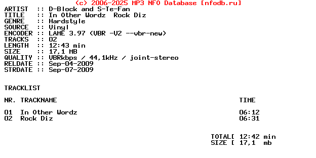 Deepack_Vs_D-Block_And_S-Te-Fan_-_In_Other_Wordz__Rock_Diz-(SCEVO005)-Vinyl-2009-Dbstf
