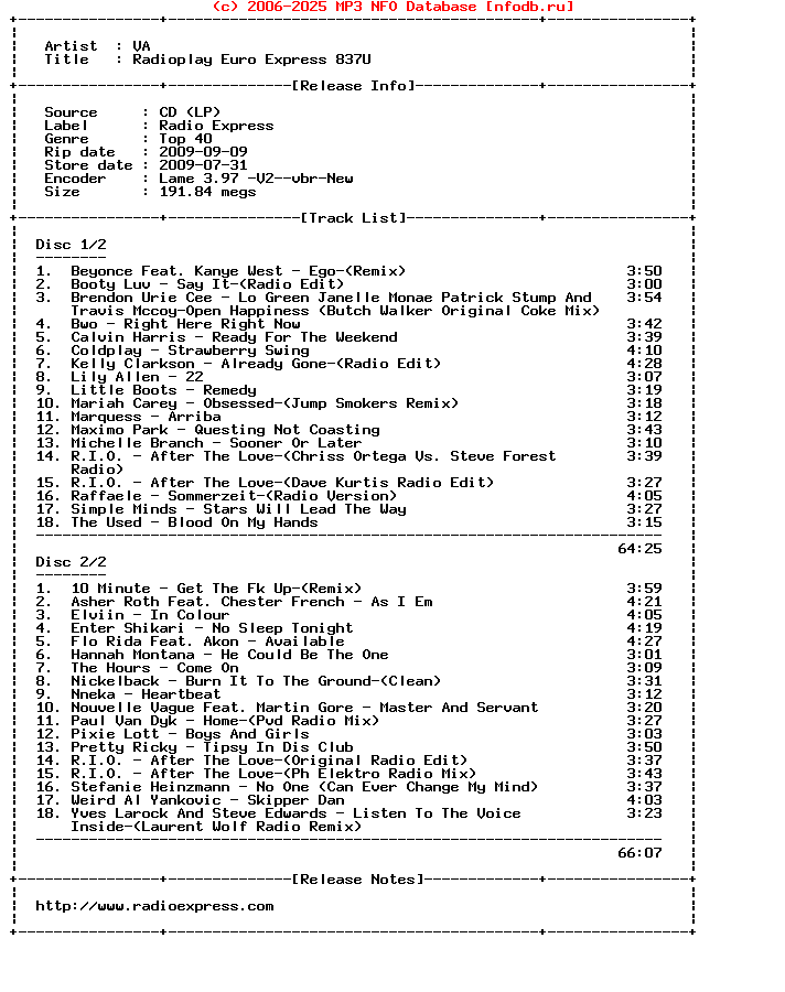 VA-Radioplay_Euro_Express_837U-2CD-2009