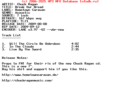 Chuck_Ragan-Break_Our_Bread-VLS-2009