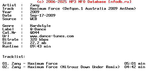Zany-Maximum_Force-(Q044)-WEB-2009
