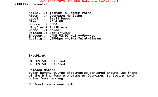 Izanamis_Labour_Pains_-_Osorezan_No_Itako-CDR-2009-CRUELTY