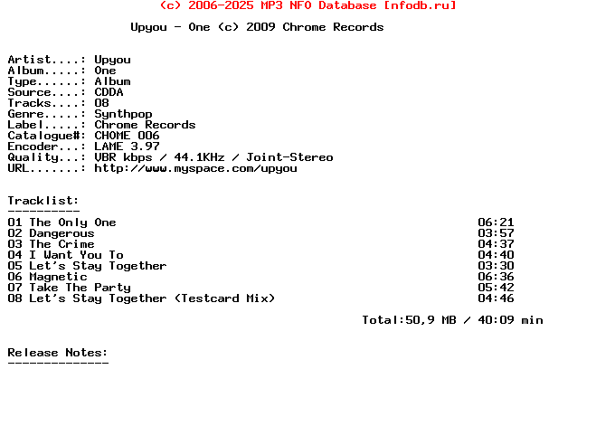 Upyou-One-CDR-2009