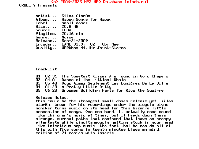 Silas_Ciaran_-_Happy_Songs_For_Happy_Children-CDR-2009-CRUELTY