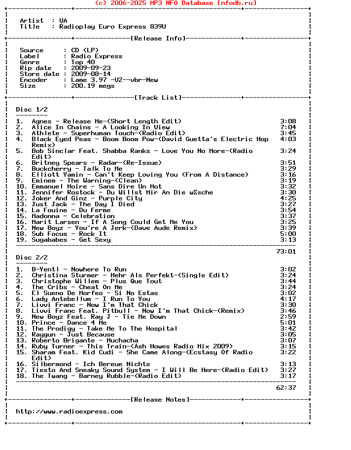 VA-Radioplay_Euro_Express_839U-2CD-2009