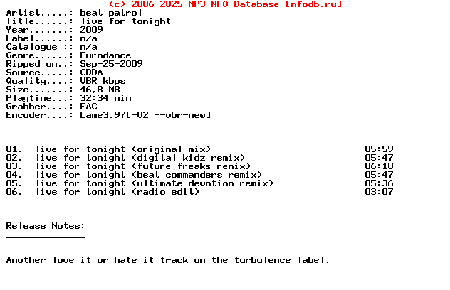 Beat_Patrol-Live_For_Tonight-Promo_CDM-2009