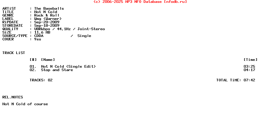 The_Baseballs-Hot_N_Cold-Dirfix-CDS-2009