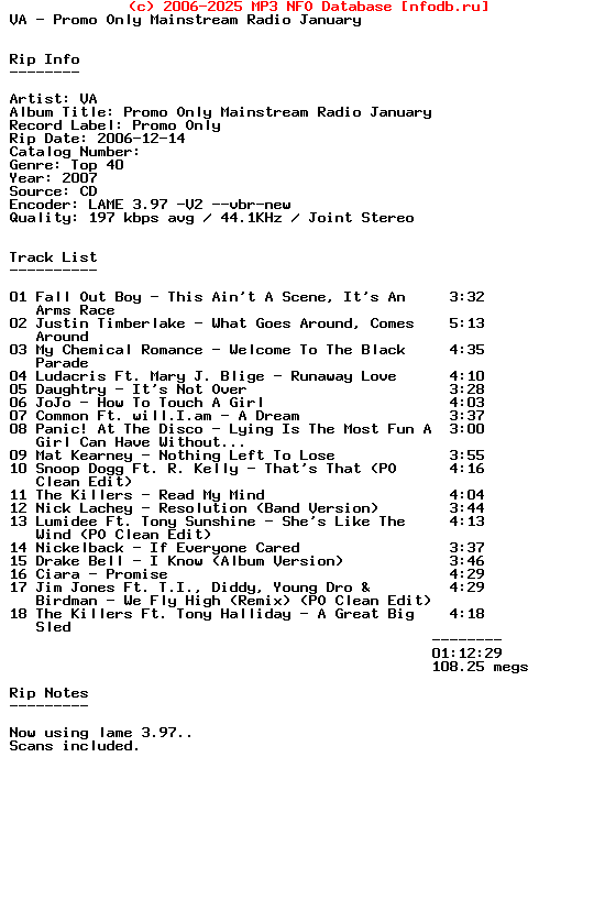VA-Promo_Only_Mainstream_Radio_January-2006