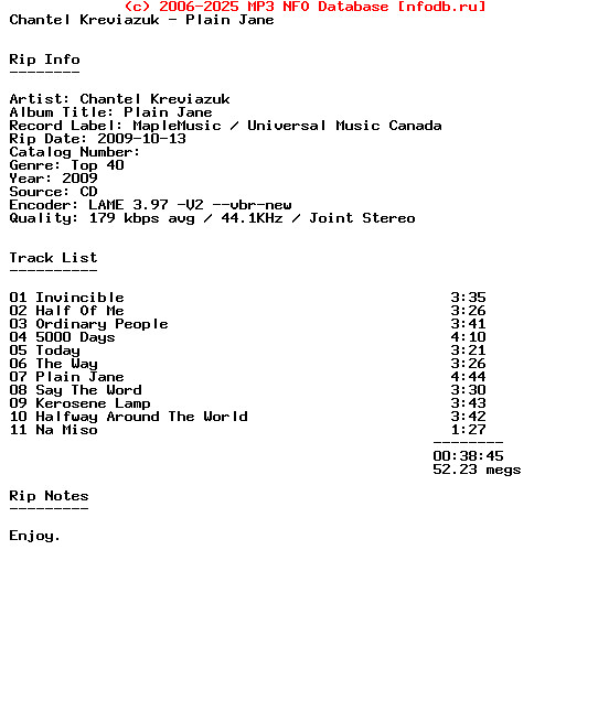 Chantel_Kreviazuk-Plain_Jane-2009