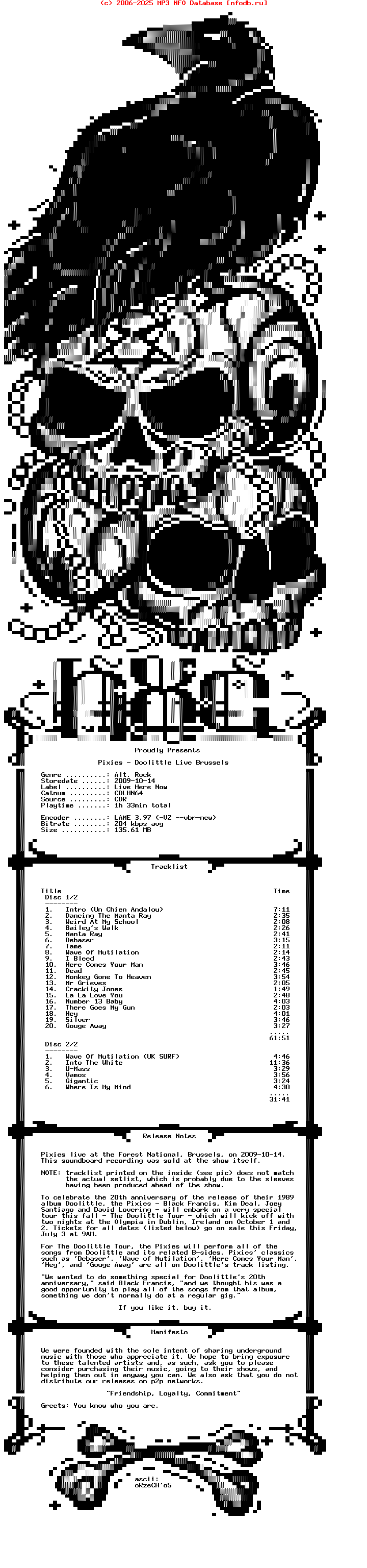 Pixies-Doolittle_Live_Brussels-2Cdr-2009