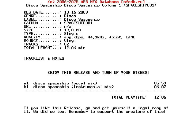 Disco_Spaceship-Disco_Spaceship_Volume_1-(SPACESHIP001)-Bootleg_Vinyl-2009