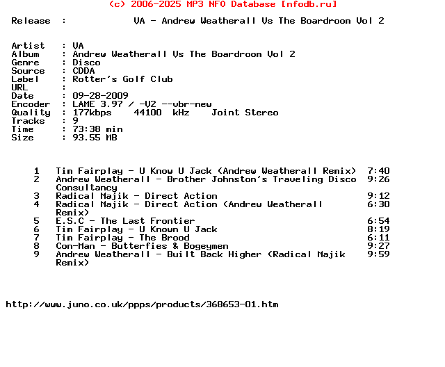 VA-Andrew_Weatherall_Vs_The_Boardroom_Vol_2-(RGCCD018)-CD-2009