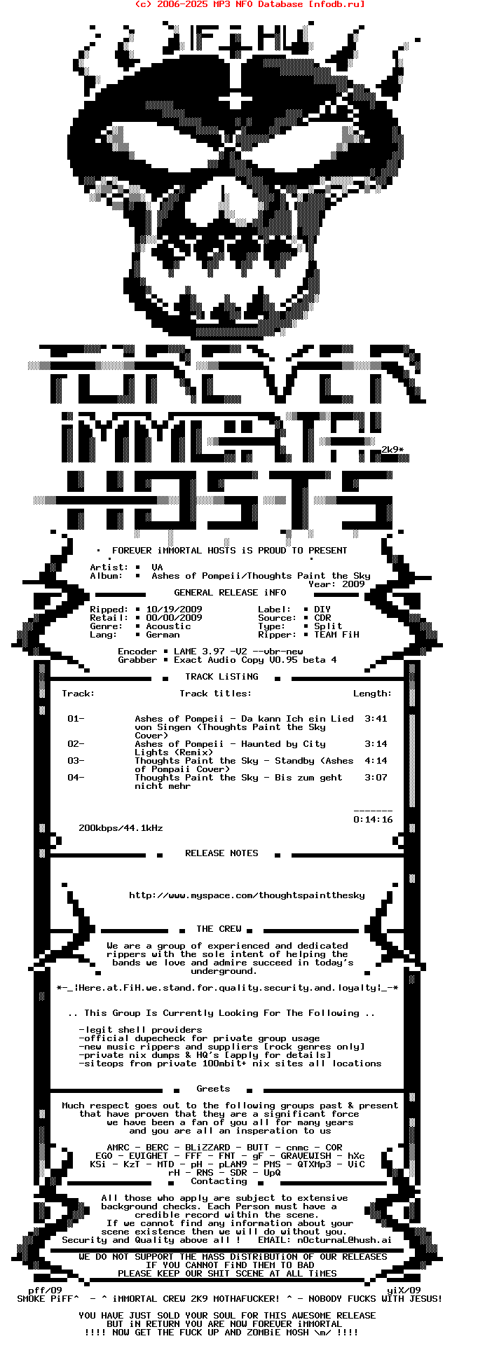 VA-Ashes_Of_Pompeii-Thoughts_Paint_The_Sky-Split-CDR-DE-2009
