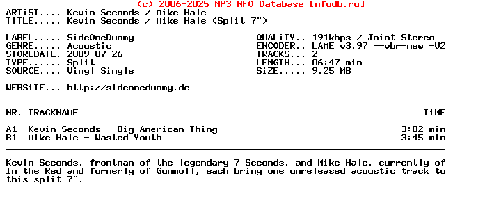 VA--Kevin_Seconds-Mike_Hale-Split-VLS-2009