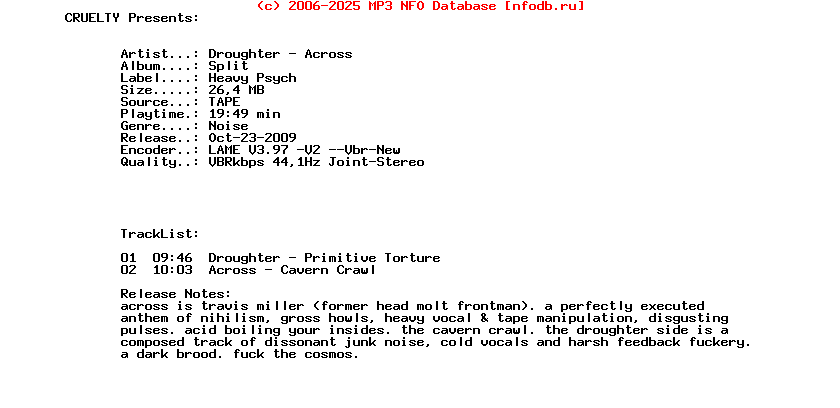 Droughter_-_Across_-_Split-Tape-2009-CRUELTY