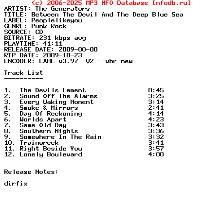The_Generators-Between_The_Devil_And_The_Deep_Blue_Sea-Dirfix-2009