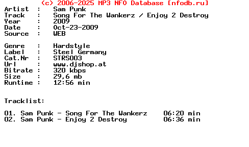 Sam_Punk-Song_For_The_Wankerz__Enjoy_2_Destroy-(STRS003)-WEB-2009