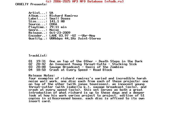 VA_-_Richard_Ramirez-4Cdr-2009-CRUELTY