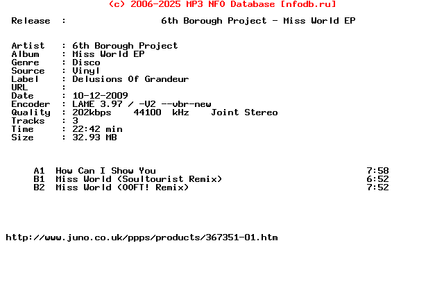 6Th_Borough_Project-Miss_World_Ep-(DOG5)-Vinyl-2009