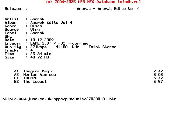 Anorak-Anorak_Edits_Vol_4-(ANK004)-Vinyl-2009