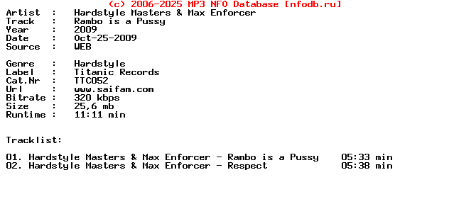 Hardstyle_Masters_And_Max_Enforcer-Rambo_Is_A_Pussy-(TTC052)-WEB-2009