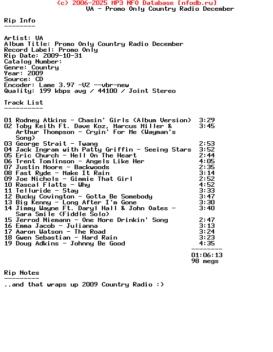 VA-Promo_Only_Country_Radio_December-2009