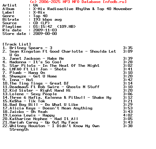 VA-X-Mix_Radioactive_Rhythm_And_Top_40_November-2009