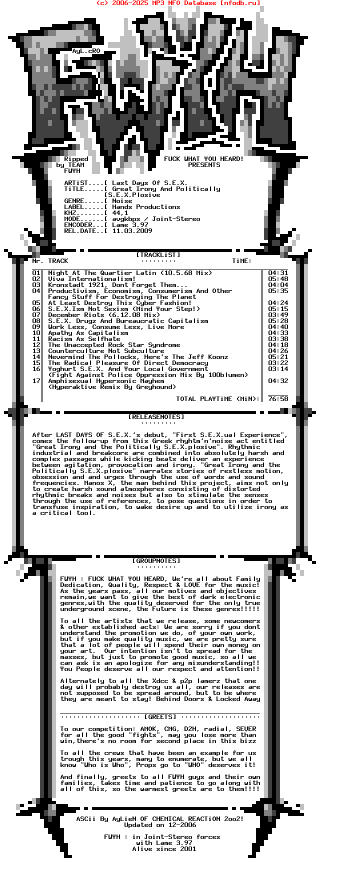 Last_Days_Of_S.E.X.-Great_Irony_And_Politically_S.E.X.Plosive-2009