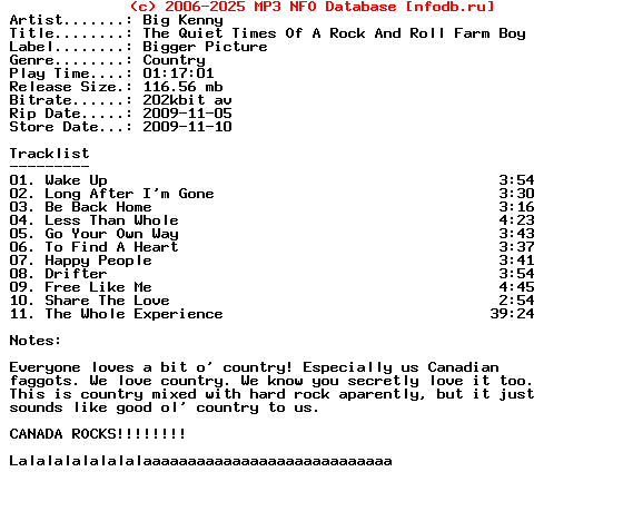 Big_Kenny-The_Quiet_Times_Of_A_Rock_And_Roll_Farm_Boy-2009