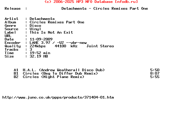 Detachments-Circles_Remixes_Part_One-(TINAE019)-Vinyl-2009