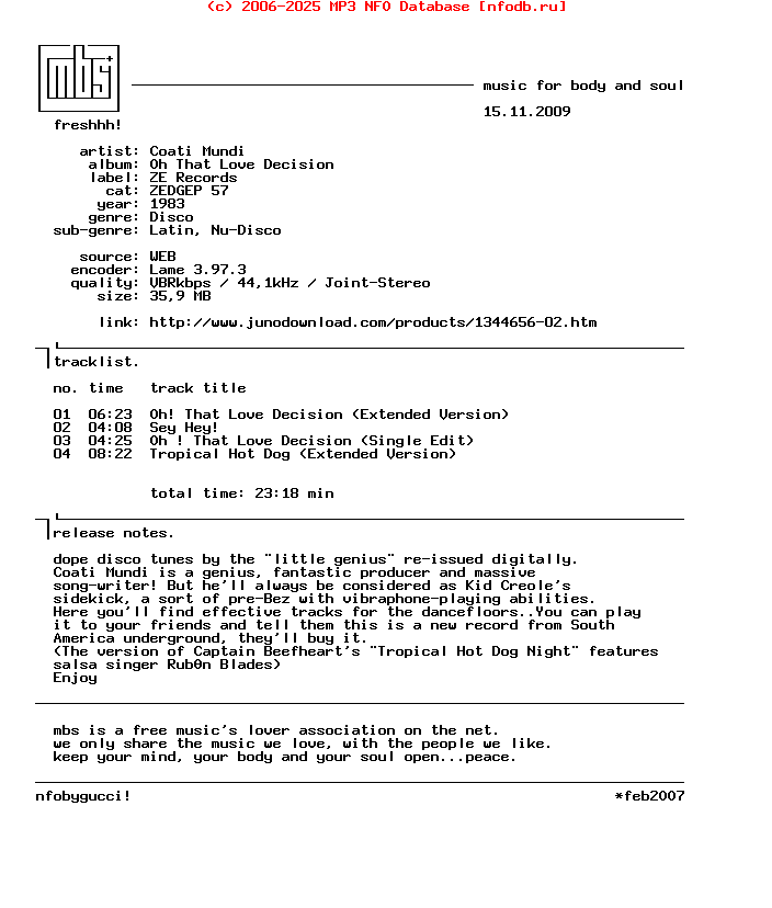 Coati_Mundi--Oh_That_Love_Decision-(ZEDGEP-57)-WEB-1983-mbs