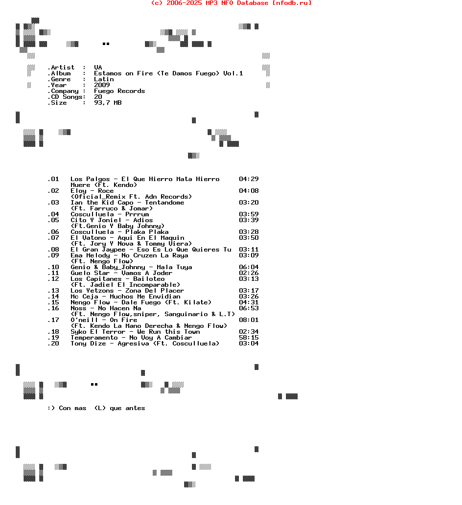 VA-Estamos_On_Fire_(TE_DAMOS_FUEGO)_Vol.1-SP-2009