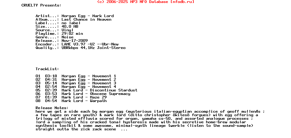 Morgan_Egg_-_Mark_Lord_-_Last_Chance_In_Heaven_-_Discontinue_Stardust-Split-Vinyl-2009-CRUELTY